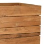 Arriate elevado madera de teca reciclada y acero 150x40x72 cm en Macetas y jardineras | Comprar online en Foru.es