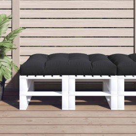 Cojín de asiento de jardín de tela negro 120x80x12 cm en Decoración | Comprar online en Foru.es