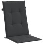 Cojín silla de jardín respaldo alto 2 uds tela negro 120x50x3cm en Decoración | Comprar online en Foru.es
