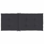 Cojín silla de jardín respaldo alto 2 uds tela negro 120x50x3cm en Decoración | Comprar online en Foru.es