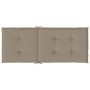 Cojín silla de jardín respaldo alto 2 uds tela taupé 120x50x3cm en Decoración | Comprar online en Foru.es