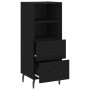 Aparador de madera contrachapada negro 34,5x34x90 cm de vidaXL, Aparadores - Ref: Foro24-828685, Precio: 56,86 €, Descuento: %