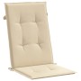 Cojín silla de jardín respaldo alto 2 uds tela beige 120x50x3cm en Decoración | Comprar online en Foru.es
