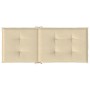 Cojín silla de jardín respaldo alto 2 uds tela beige 120x50x3cm en Decoración | Comprar online en Foru.es