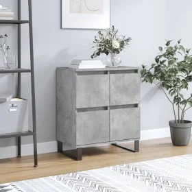 Aparador de madera contrachapada gris hormigón 60x35x70 cm de vidaXL, Aparadores - Ref: Foro24-831224, Precio: 81,37 €, Descu...