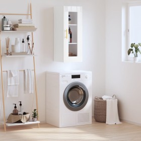 Armario de pared blanco brillante 34,5x34x90 cm de vidaXL, Aparadores - Ref: Foro24-828902, Precio: 45,21 €, Descuento: %