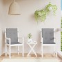 Cojín silla jardín respaldo bajo 2 uds tela Oxford gris en Decoración | Comprar online en Foru.es