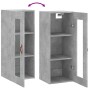 Armario de pared gris hormigón 34,5x34x90 cm de vidaXL, Aparadores - Ref: Foro24-828888, Precio: 37,34 €, Descuento: %