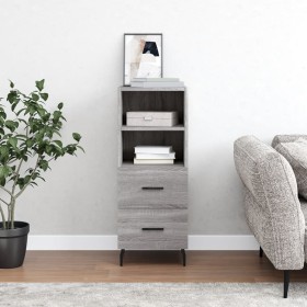 Aparador madera de ingeniería gris Sonoma 34,5x34x90 cm de vidaXL, Aparadores - Ref: Foro24-828690, Precio: 56,57 €, Descuent...