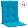 Cojín silla jardín respaldo bajo 2 uds tela Oxford azul en Decoración | Comprar online en Foru.es