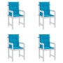 Cojín silla jardín respaldo bajo 4 uds tela Oxford azul en Decoración | Comprar online en Foru.es