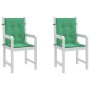 Cojín silla jardín respaldo bajo 2 uds tela Oxford verde en Decoración | Comprar online en Foru.es