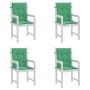 Cojín silla jardín respaldo bajo 4 uds tela Oxford verde en Decoración | Comprar online en Foru.es