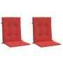 Cojín silla jardín respaldo bajo 2 uds tela Oxford rojo en Decoración | Comprar online en Foru.es