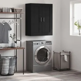 Black engineered wood wall cabinet 69.5x34x90 cm by vidaXL, Sideboards - Ref: Foro24-830389, Price: 84,48 €, Discount: %