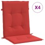 Cojín silla jardín respaldo bajo 4 uds tela Oxford rojo en Decoración | Comprar online en Foru.es