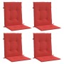 Cojín silla jardín respaldo bajo 4 uds tela Oxford rojo en Decoración | Comprar online en Foru.es