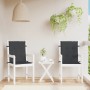 Cojín de silla de jardín respaldo bajo 2 uds tela Oxford negro en Decoración | Comprar online en Foru.es