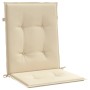 Cojín de silla de jardín respaldo bajo 2 uds tela Oxford beige en Decoración | Comprar online en Foru.es