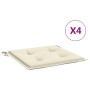 Cojín silla jardín respaldo bajo 4 uds tela Oxford crema en Decoración | Comprar online en Foru.es