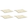 Cojín silla jardín respaldo bajo 4 uds tela Oxford crema en Decoración | Comprar online en Foru.es