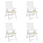 Cojín silla jardín respaldo bajo 4 uds tela Oxford crema en Decoración | Comprar online en Foru.es