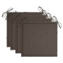 Cojines de silla de jardín 4 uds tela taupé 40x40x4 cm en Decoración | Comprar online en Foru.es