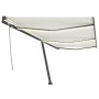 Toldo retráctil manual con luz LED color crema 600x300 cm en Toldos | Comprar online en Foru.es