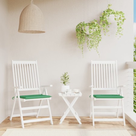 Cojín silla jardín respaldo bajo 2 uds tela Oxford verde en Decoración | Comprar online en Foru.es
