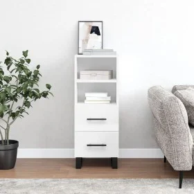 Glossy white plywood sideboard 34.5x34x90 cm by vidaXL, Sideboards - Ref: Foro24-828694, Price: 62,05 €, Discount: %