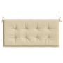 Cojín de banco de jardín tela Oxford beige 100x50x4 cm en Decoración | Comprar online en Foru.es