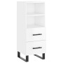 Aparador de madera contrachapada blanco brillante 34,5x34x90 cm de vidaXL, Aparadores - Ref: Foro24-828694, Precio: 62,67 €, ...