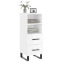 Aparador de madera contrachapada blanco brillante 34,5x34x90 cm de vidaXL, Aparadores - Ref: Foro24-828694, Precio: 62,67 €, ...