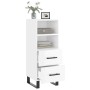 Aparador de madera contrachapada blanco brillante 34,5x34x90 cm de vidaXL, Aparadores - Ref: Foro24-828694, Precio: 62,67 €, ...