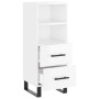 Aparador de madera contrachapada blanco brillante 34,5x34x90 cm de vidaXL, Aparadores - Ref: Foro24-828694, Precio: 62,67 €, ...