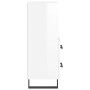 Aparador de madera contrachapada blanco brillante 34,5x34x90 cm de vidaXL, Aparadores - Ref: Foro24-828694, Precio: 62,67 €, ...