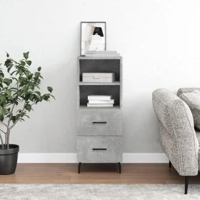 Aparador de madera contrachapada gris hormigón 34,5x34x90 cm de vidaXL, Aparadores - Ref: Foro24-828688, Precio: 49,20 €, Des...