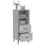 Aparador de madera contrachapada gris hormigón 34,5x34x90 cm de vidaXL, Aparadores - Ref: Foro24-828688, Precio: 55,19 €, Des...