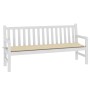 Cojín de banco de jardín tela Oxford beige 180x50x3 cm en Decoración | Comprar online en Foru.es