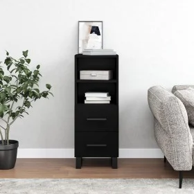 Aparador de madera contrachapada negro 34,5x34x90 cm de vidaXL, Aparadores - Ref: Foro24-828693, Precio: 70,62 €, Descuento: %