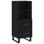 Aparador de madera contrachapada negro 34,5x34x90 cm de vidaXL, Aparadores - Ref: Foro24-828693, Precio: 71,52 €, Descuento: %
