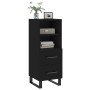 Aparador de madera contrachapada negro 34,5x34x90 cm de vidaXL, Aparadores - Ref: Foro24-828693, Precio: 71,52 €, Descuento: %
