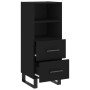 Aparador de madera contrachapada negro 34,5x34x90 cm de vidaXL, Aparadores - Ref: Foro24-828693, Precio: 71,52 €, Descuento: %