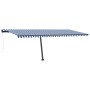 Toldo de pie automático azul y blanco 600x300 cm en Toldos | Comprar online en Foru.es