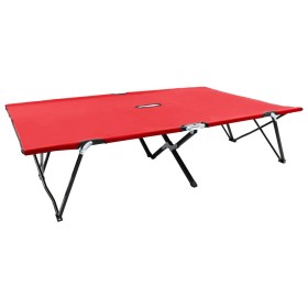 Tumbona doble plegable acero roja en Tumbonas | Comprar online en Foru.es