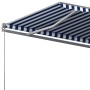 Toldo de pie automático azul y blanco 600x300 cm en Toldos | Comprar online en Foru.es