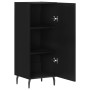 Aparador de madera contrachapada negro 34,5x34x90 cm de vidaXL, Aparadores - Ref: Foro24-828557, Precio: 78,44 €, Descuento: %