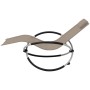 Tumbona geométrica de jardín acero gris taupe en Tumbonas | Comprar online en Foru.es