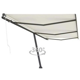 Toldo de pie automático color crema 600x300 cm en Toldos | Comprar online en Foru.es