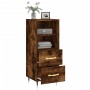 Aparador madera de ingeniería roble ahumado 34,5x34x90 cm de vidaXL, Aparadores - Ref: Foro24-828649, Precio: 51,28 €, Descue...